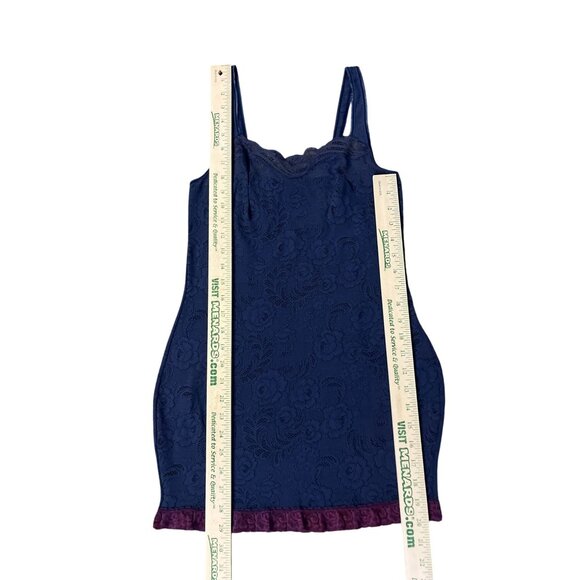 Vintage Warners Lace Slip/Nightgown Womens 36 Used Blue Purple 80s - Picture 8 of 13